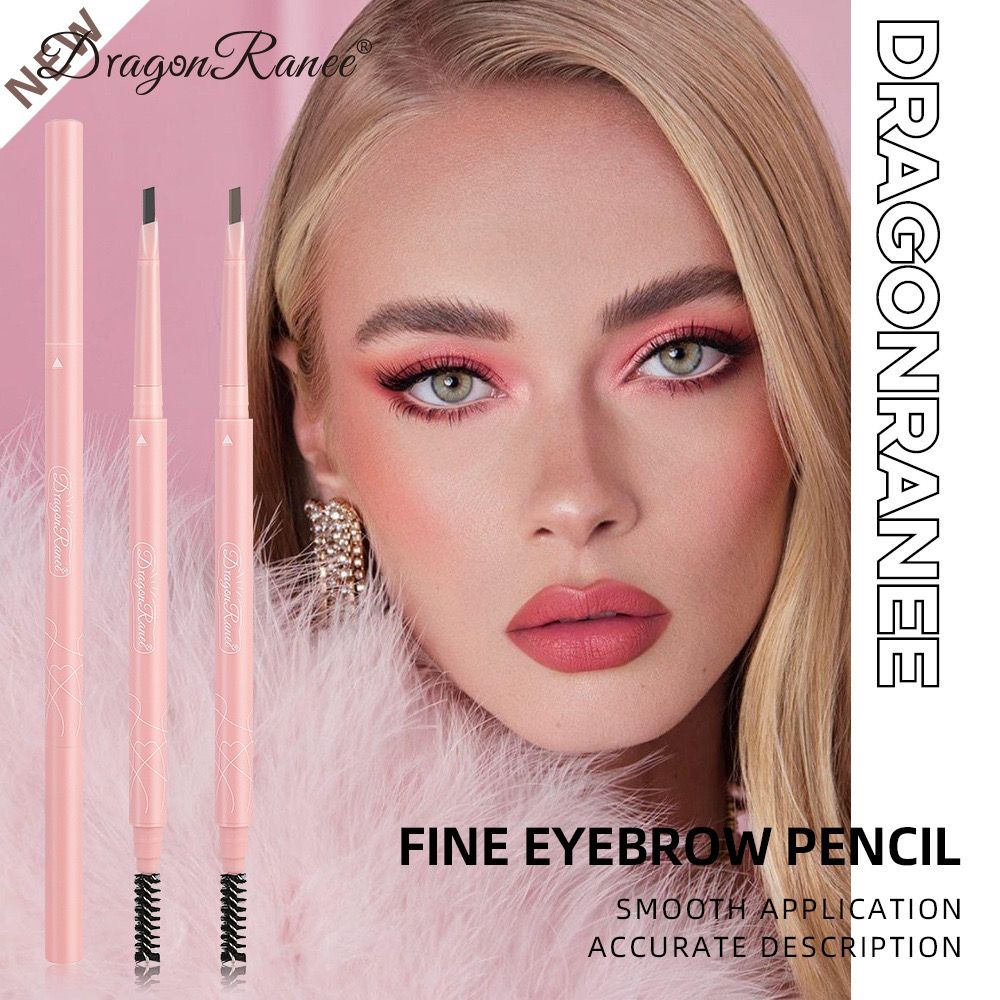 Dragon Ranee 2in1 Natural Waterproof Smooth For Outlining Eyebrow Pencil