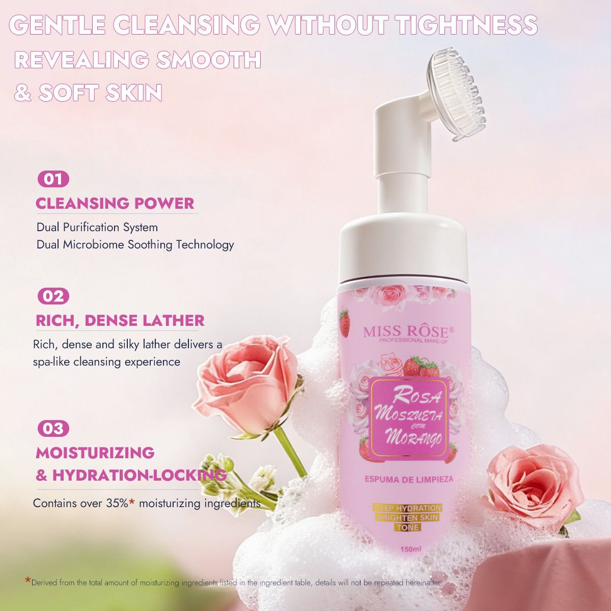 Miss Rose Creamy Facial Foam Cleanser