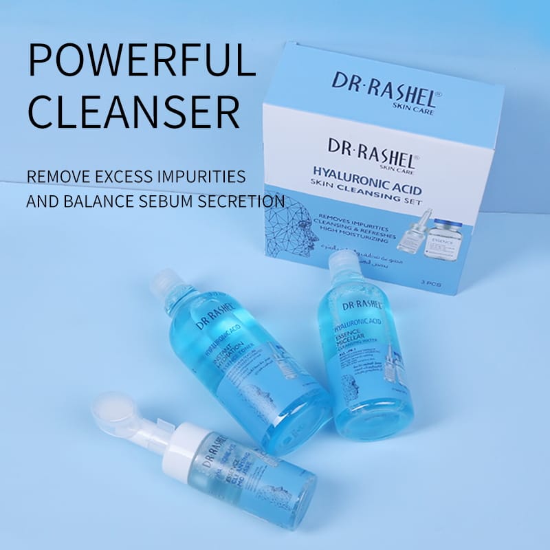 Dr Rashel Hyaluronic Acid Skin Care Cleaning 3Pcs Set