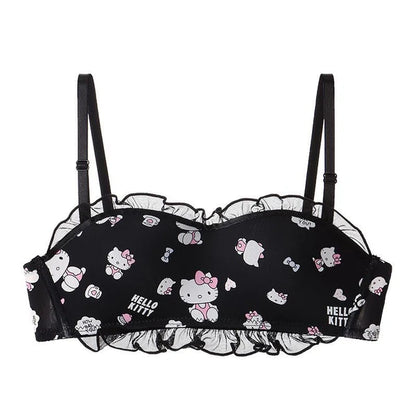 Beautygirl Japanese Style New Hello Kitty Print Padded Bra for girls Color Black