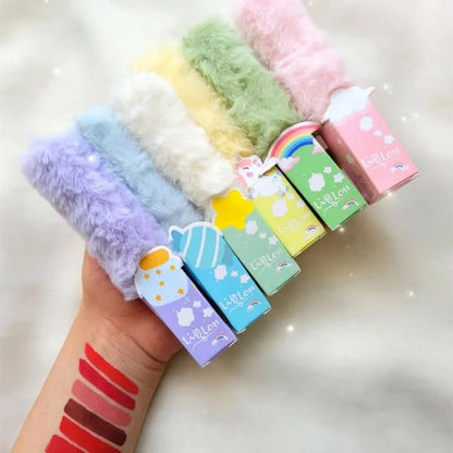 Cute Fur Lip Gloss 6Pcs Set