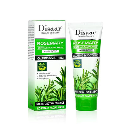 DISAAR  Rosemary Centella Vegan Cream Facial Wash Anti-Wrinkle Oil Control Deep Cleansing Pore Acne Clear Smoothing Face Cleanser