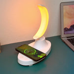 4in1 Crescent Lamp Wireless Charging RGB Multi Color LED Bluetooth Speaker