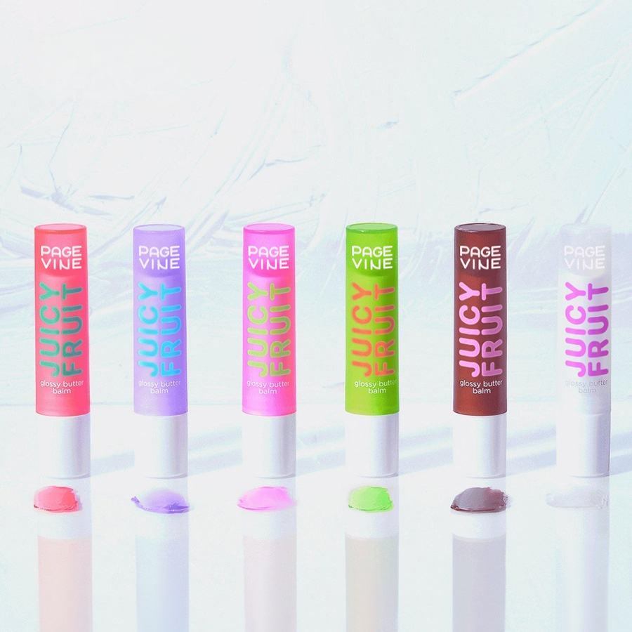 Page Vine Juicy Fruit Glossy Lip Balm Pack of 6