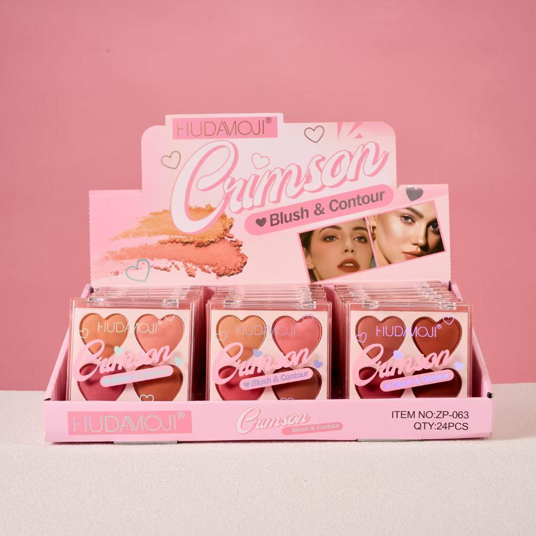 Hudamoji Crimson Blush And Contour 3Pcs Set