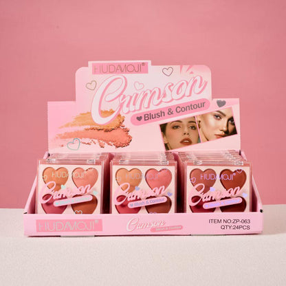 Hudamoji Crimson Blush And Contour 3Pcs Set