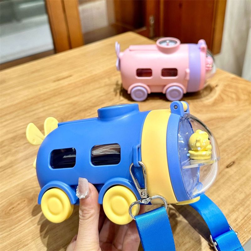Underwater Adventure Flask Water Bottle With Straw Cartoon Water Bottle For Kids 550ml (3660)