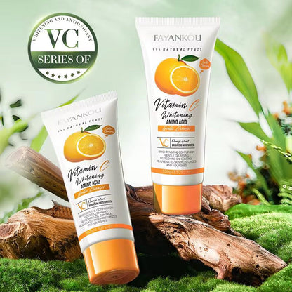 FAYANKOU Orange Extract Vitamin C Whitening Cleansing Wash Oil Control Hydrating and Smoothing Brightening Skin