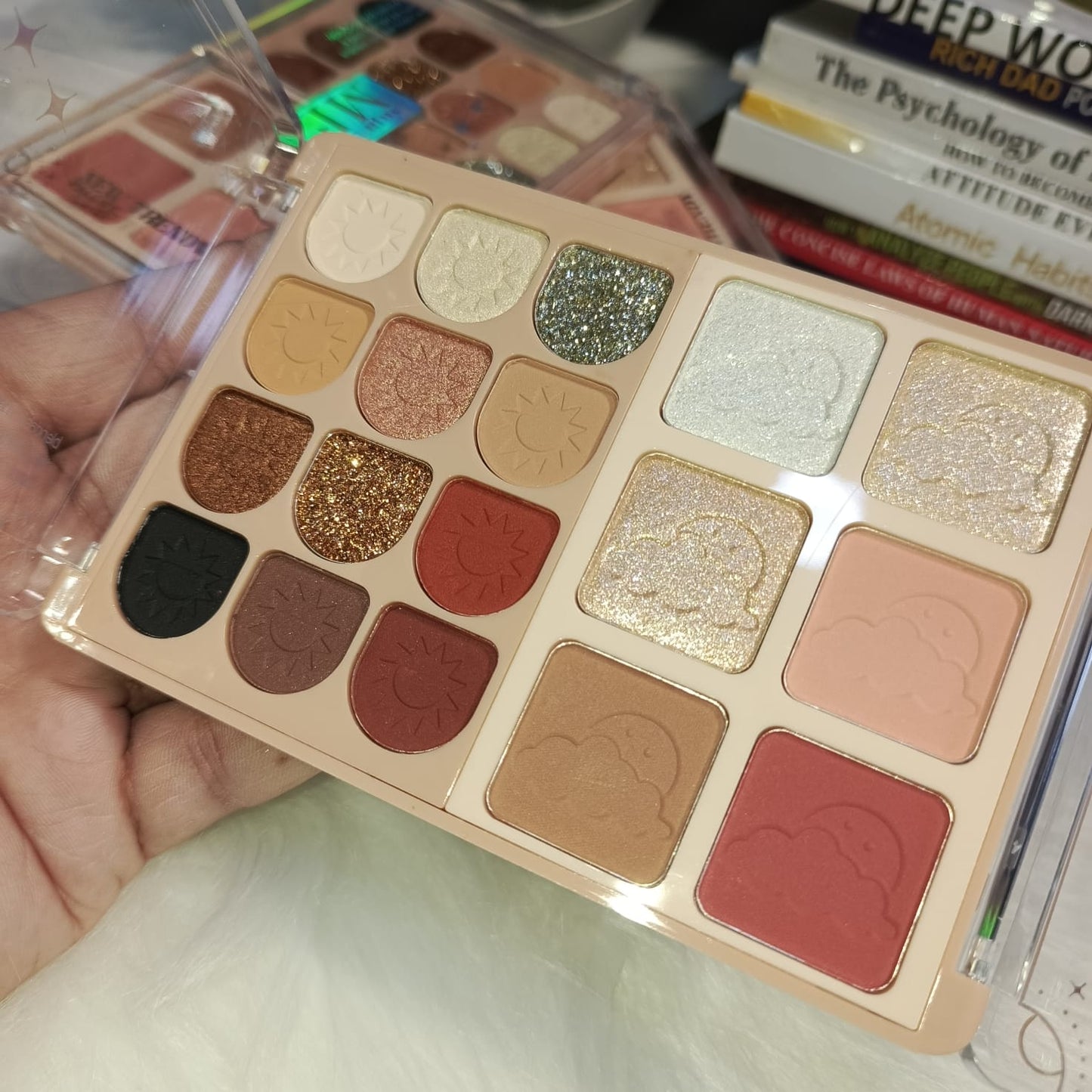 Super Cute Seven Cool All in One Beauty Palette Eyeshadow, Blush And Highlighter Palette