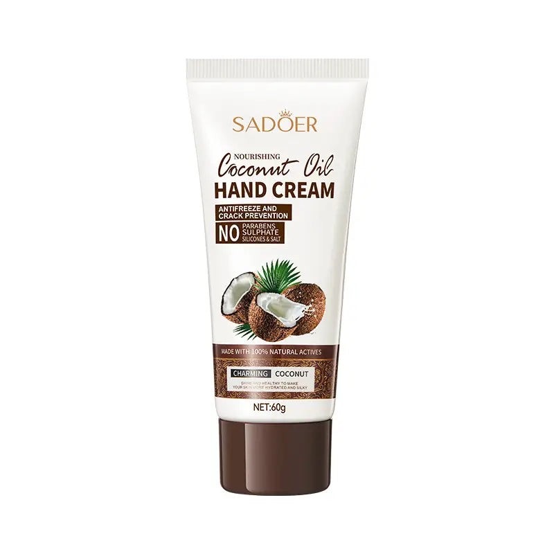 SADOER Nourishing Coconut Oil Hand Cream Hydrating Moisturizing Prevent Dryness Hand Cream 60g