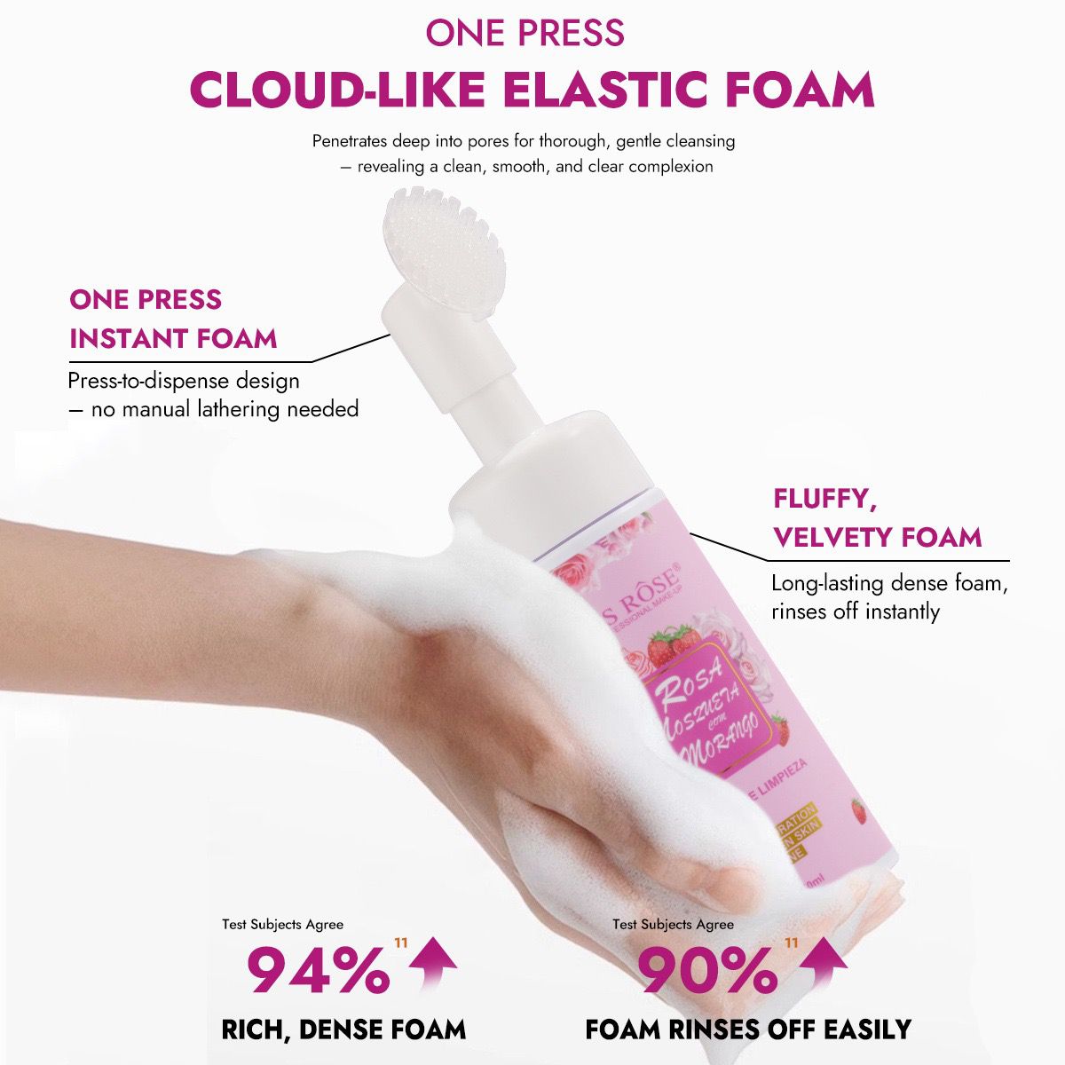 Miss Rose Creamy Facial Foam Cleanser