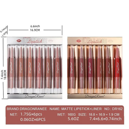 Dragon Ranee Double Head Matte Lip Liner Matte Lipstick Pen