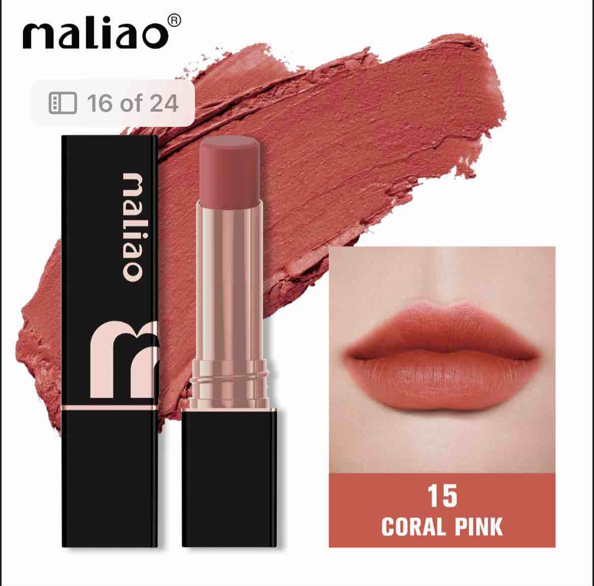 Maliao Super Non Transfer Lipstick Long Lasting Matte Finish Smudge-Proof Formula