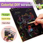 Multicolor Rainbow Kids Magic Drawing Paper Scratch Sketch Notebook