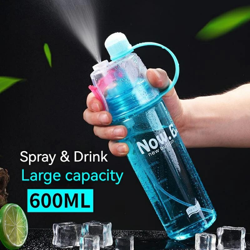 Portable Sports Spray And Drinking Bottle Large Capacity 600ml