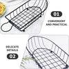 Stainless Steel Boat Shape Food Basket With Sauce Dippers For Snack French Fries For Home Restaurant