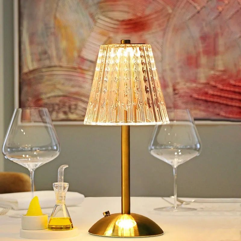 Rechargeable Crystal Acrylic Tabletop LED Lamp