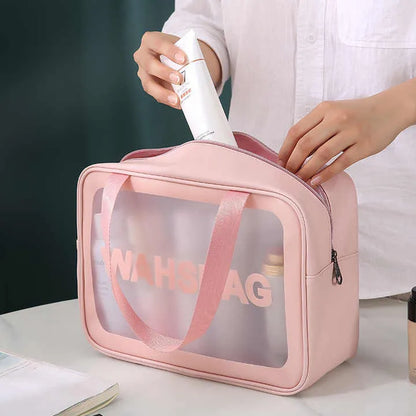 Travel Wash Bag Transparent Waterproof Makeup Storage Bag 19543