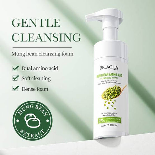 BIOAQUA Mung Bean Amino Acid Cleansing Moisturizing Cleanser 150ml