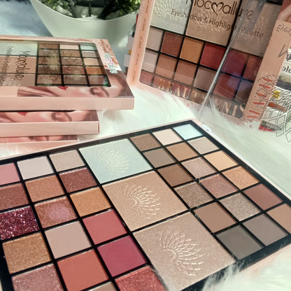 Mocallure Pro Master Eye Shadow & Glow Highlighter All-In-One Palette