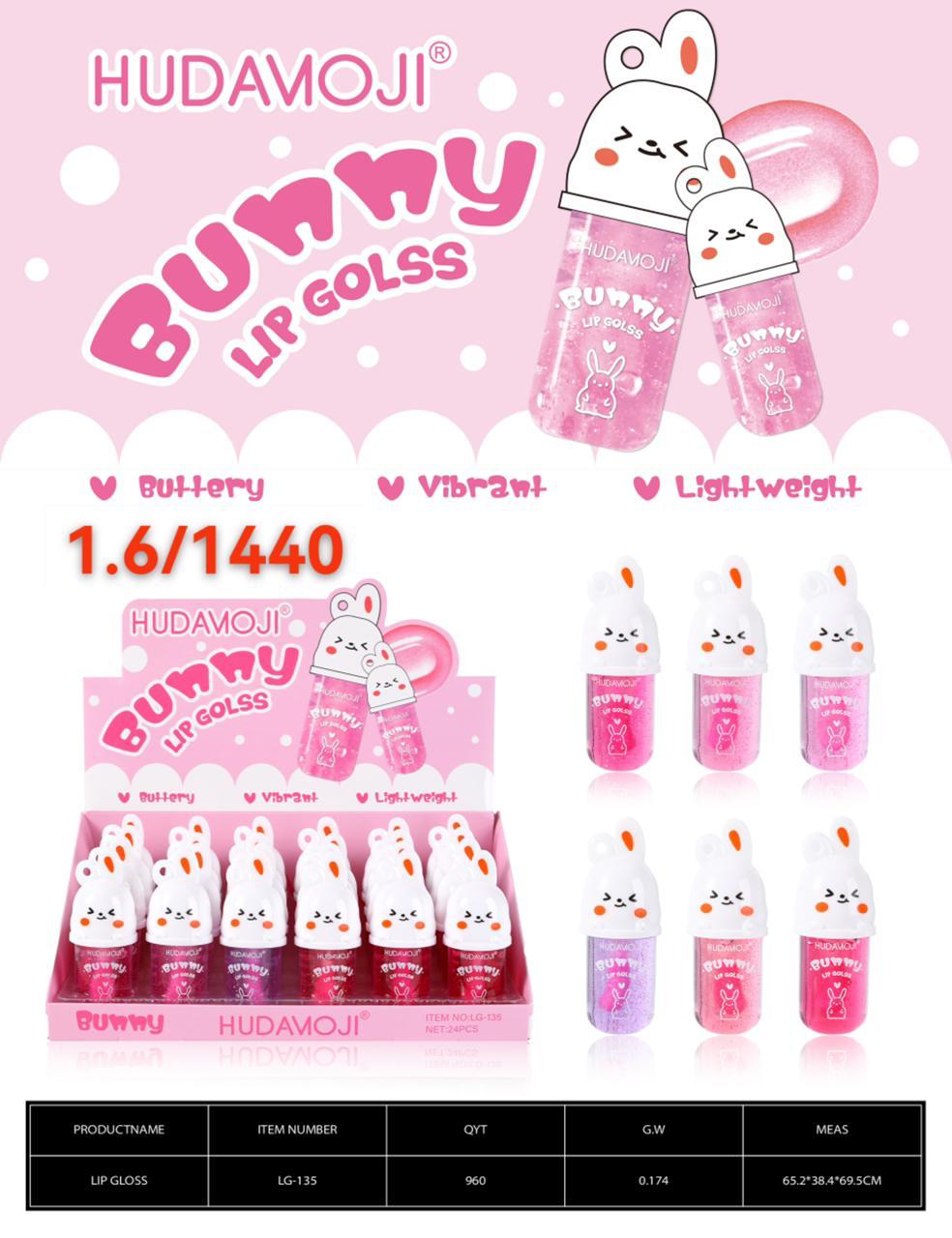 Hudamoji Bunny Lip Gloss Set