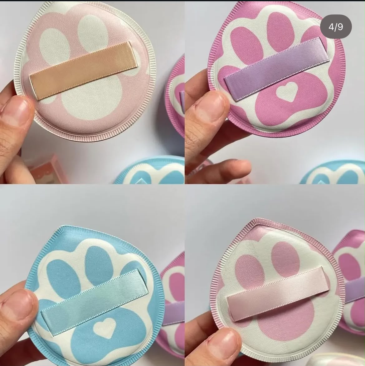 Kiss Lovely Cat Paw Powder Puff Pack of 2