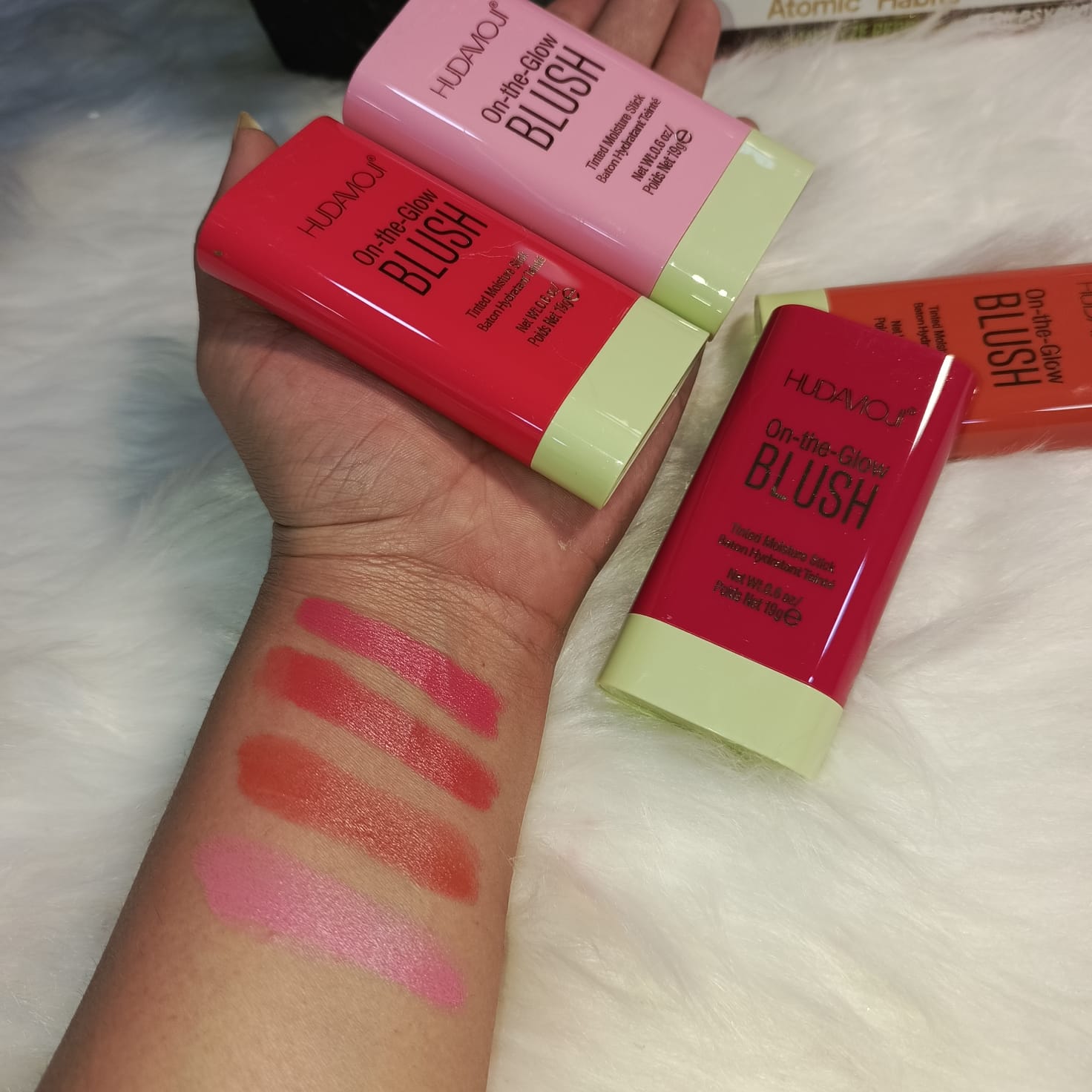 Hudamoji On The Glow Blush Stick Pack of 4