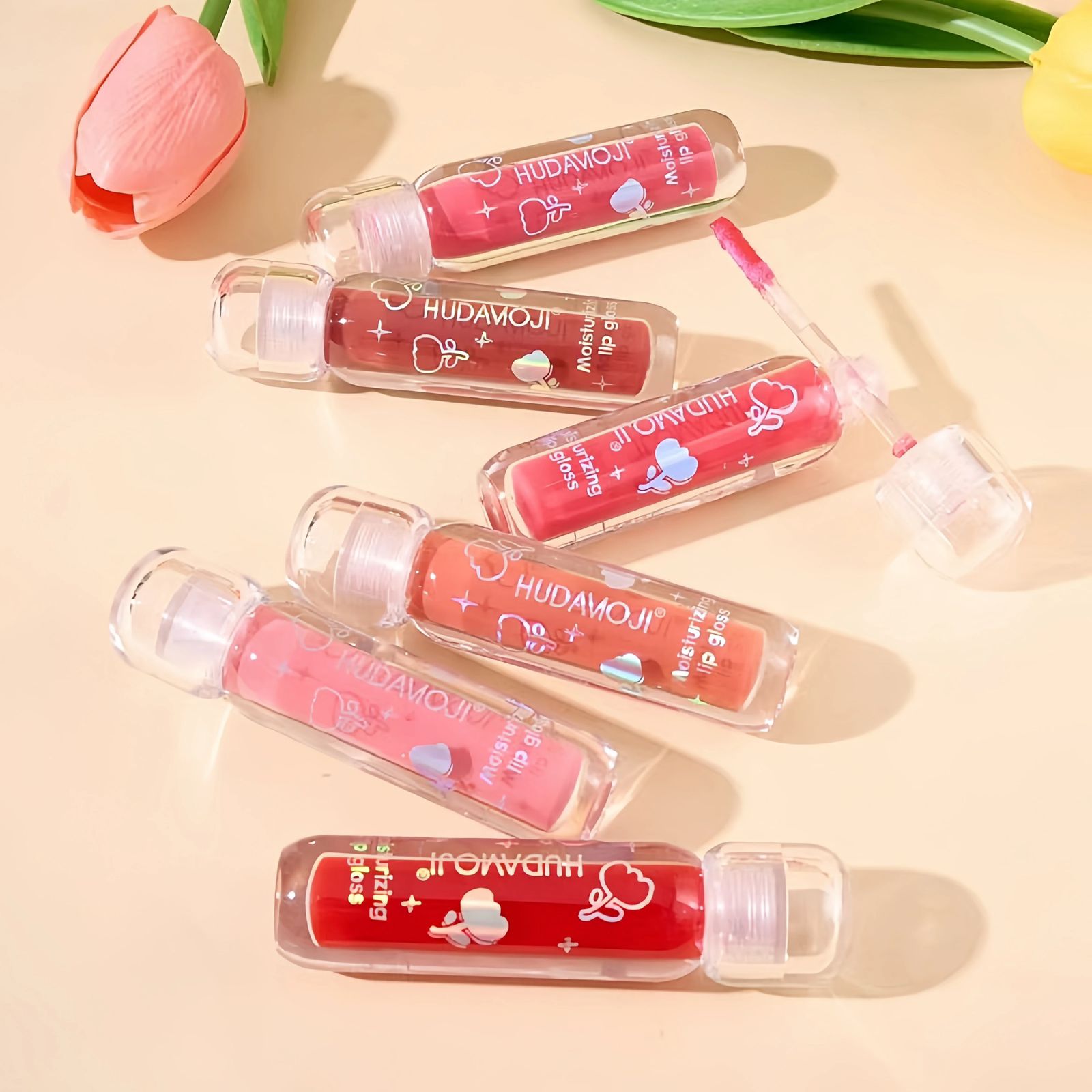 Hudamoji 6pcs Moisturising Lip Gloss Set