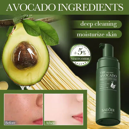 Sadoer Avocado Facial Cleanser Amino Acid Foam Facial Cleansing Productfacial Cleanserfacial Wash Cleanser
