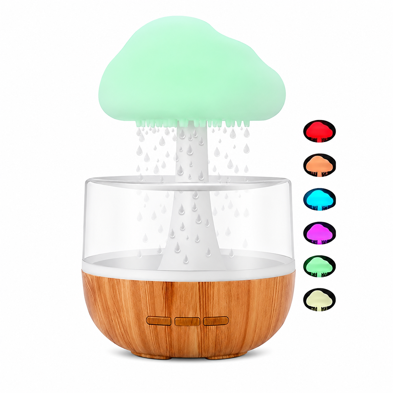 Mushroom Rain Humidifier With Night Light