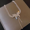 Butterfly Silver Chokker Necklace