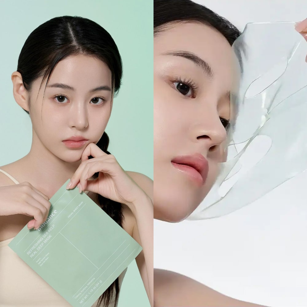 Biodance Refreshing Sea Kelp - Real Deep Mask 136g - 4 Sheets Box - Green