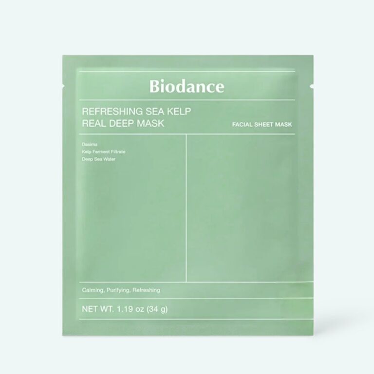 Biodance Refreshing Sea Kelp - Real Deep Mask 136g - 4 Sheets Box - Green