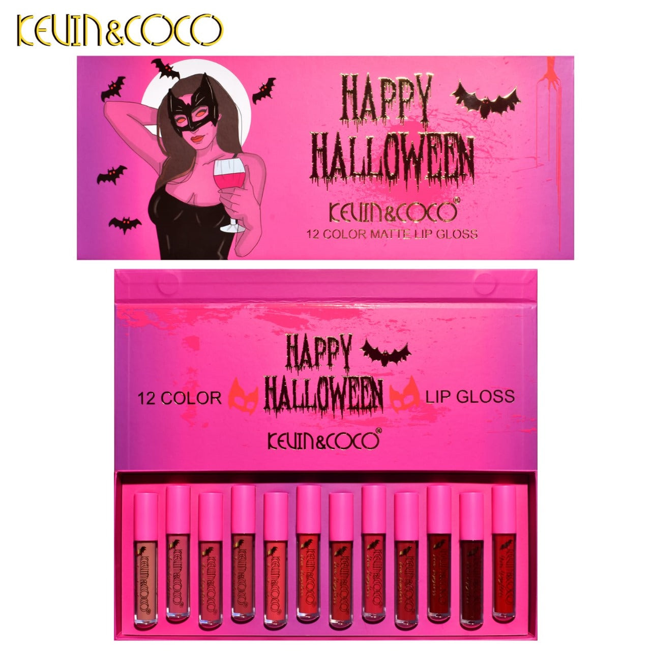 Kevin & Coco Happy Halloween Liquid Matte Lip Gloss 12Pcs Set