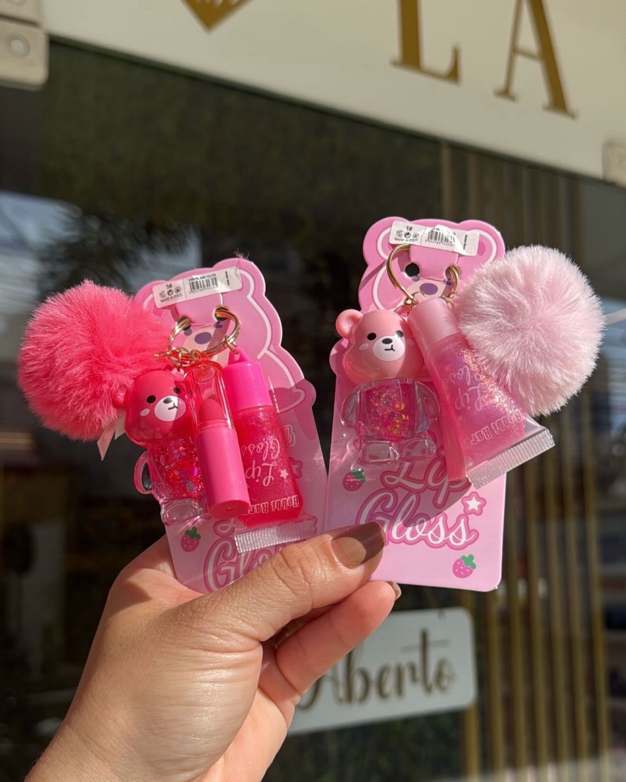 Lucky Model 3in1 New Key Chain Lipgloss