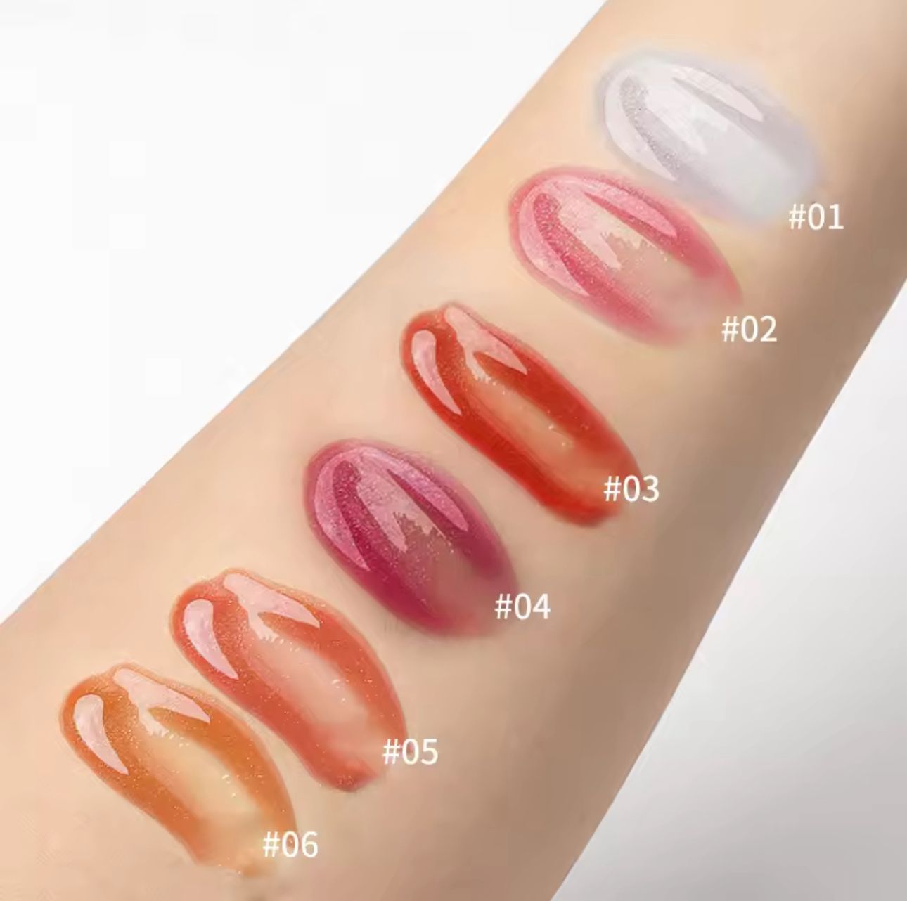 Huxia Beauty Crystal Clear Soft And Moisturizing Lip Oil 6pcs Lip Gloss Set