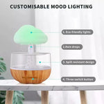 Raining Cloud Night Light Aromatherapy Essential Oil Diffuser Humidifier Relaxing Mood Water Drop Sound