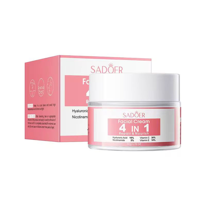 Sadoer 4 In1 Hydrating Face Cream Brightening Firming Moisturizing Smoothing Skin Cream