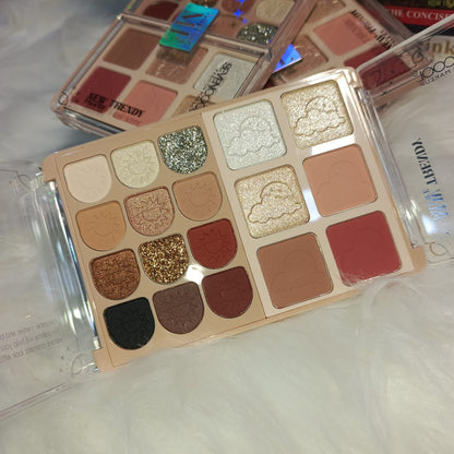 Super Cute Seven Cool All in One Beauty Palette Eyeshadow, Blush And Highlighter Palette