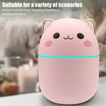 Portable USB Charging Cute Cat Cool Mist Humidifier Air Freshener