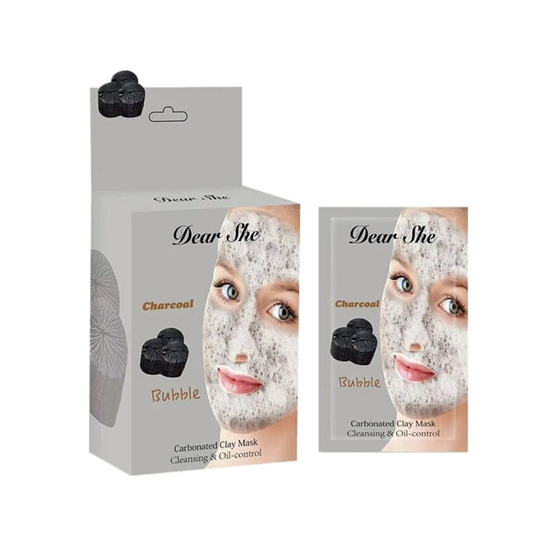 Dear She Charcoal Bubble Clay Mask 10 Sachet in a Box