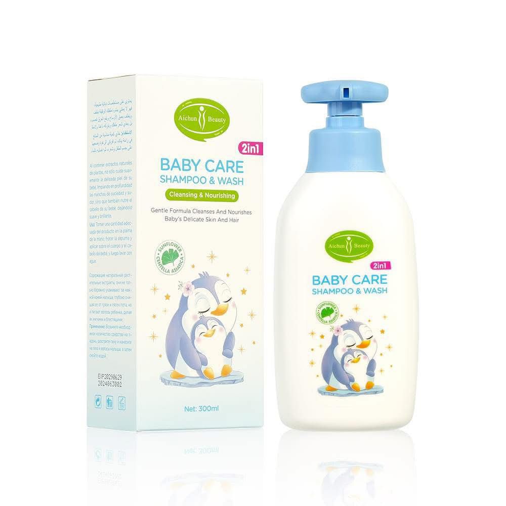 Aichun Beauty Natural Baby Shampoo And Body Wash 2 In 1 Moisturizing Gently Baby Body Care Cleaning Wash Nourishing 300ml