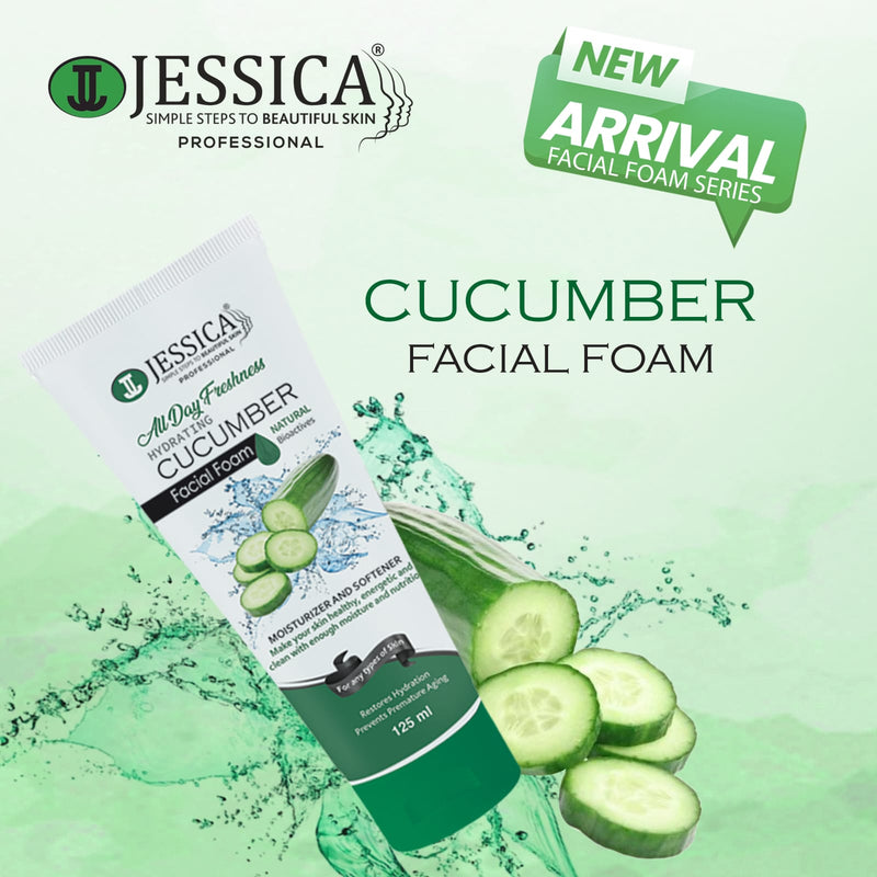 Jessica Cucumber Natural Bioactives Facial Foam Face Wash 125ml