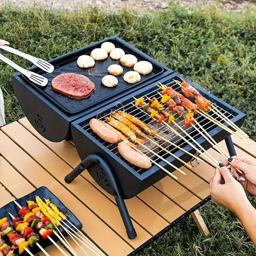 Multifunction Foldable Portable BBQ Grill Stove For Traveling Camping And Picnic