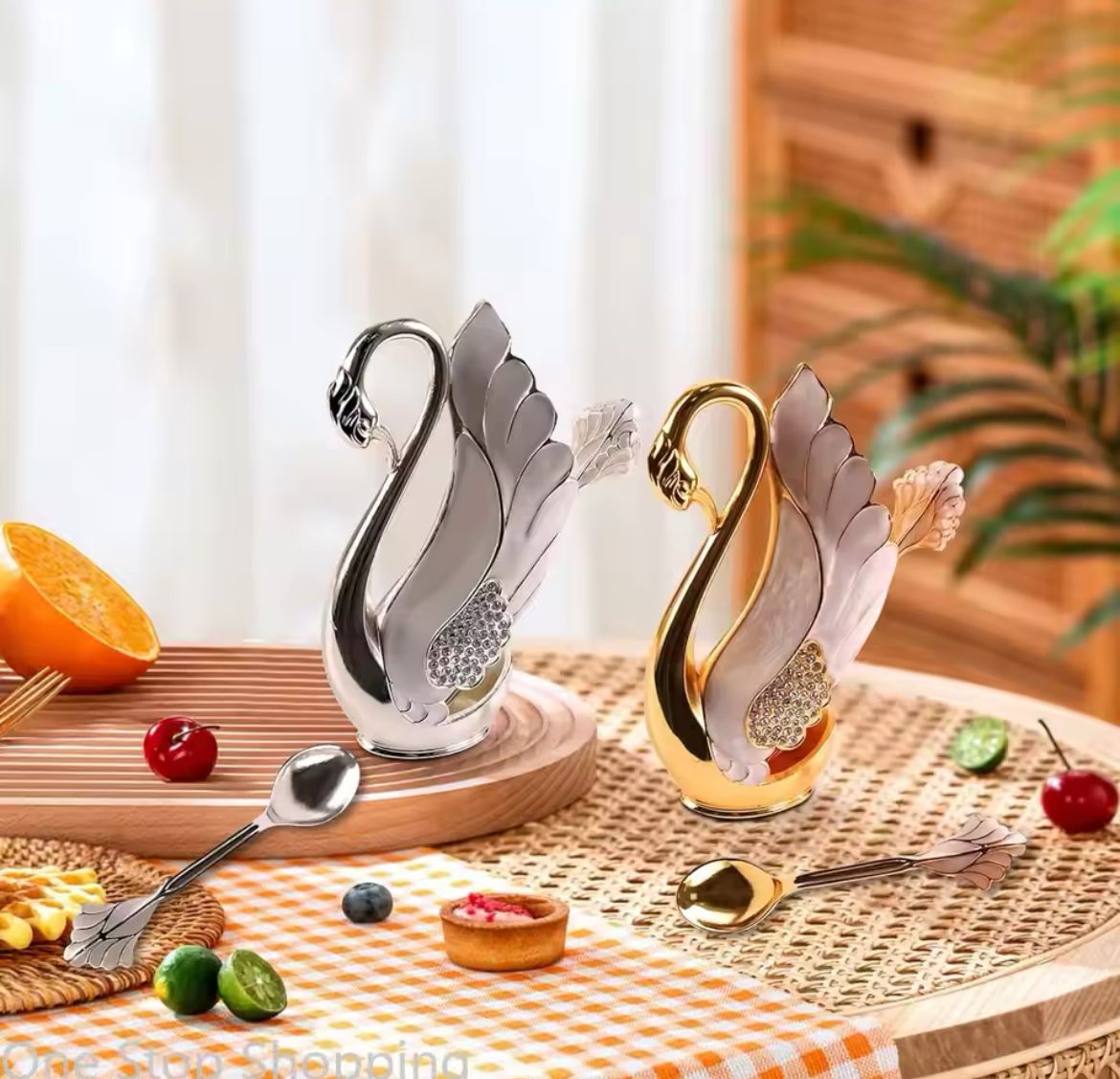 Swan Shaped Tea Spoon Holder