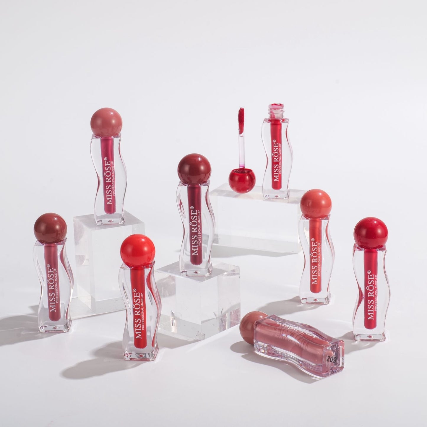 Miss Rose Seaweed Matte Lip Gloss 12Pcs Set