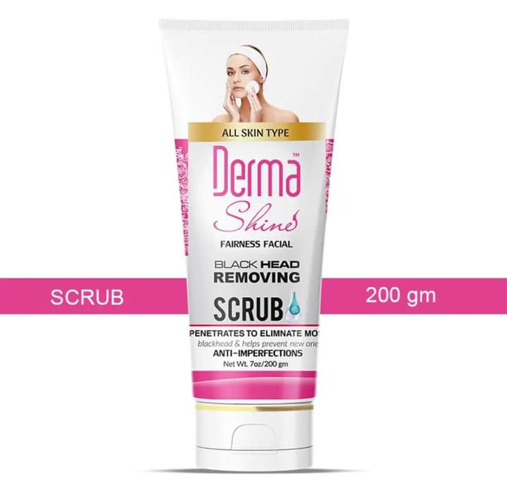 Derma Shine Fairness Facial Black Head Removing Scrub 200Gm