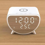 Multifunctional 3in1 Wireless Charging Dock Station Digital Clock Alarm Clock Temperature Monitor