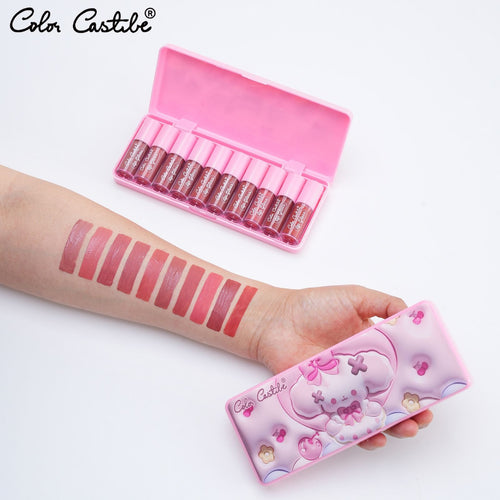 Color Castle Mini Fashion Matte Color Lip Gloss 10Pcs Set