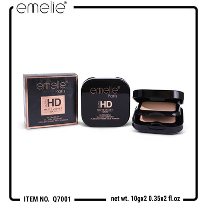 Emelie Paris Ultra HD Matte Velvet Skin Ultrawear All Day Comfort Flawless Finish Face Powder